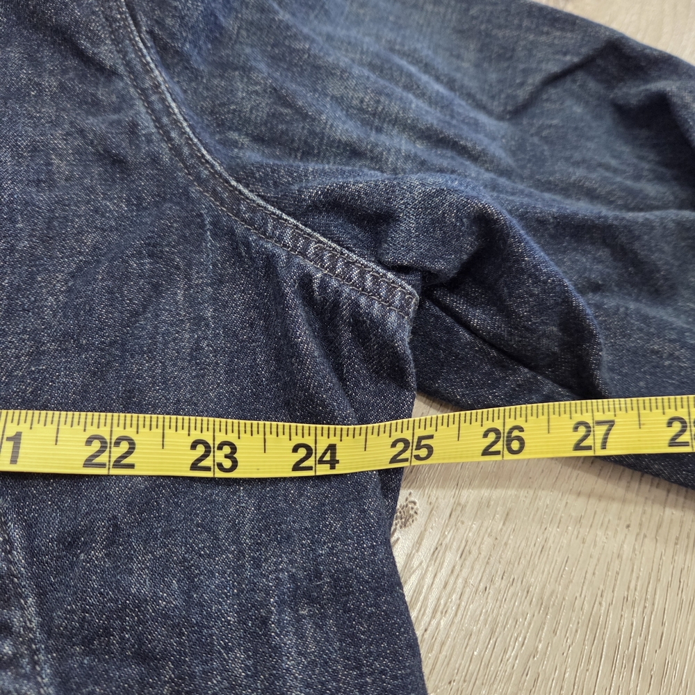 Polo by Ralph Lauren Denim Varsity Jacket with Yellow Accents - Picture 9 of 14